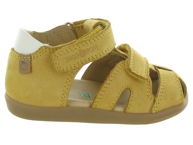sandales et nu pieds - Semelle souple - bebe garcon - Cuir - Jaune - Shoo pom7233109_2
