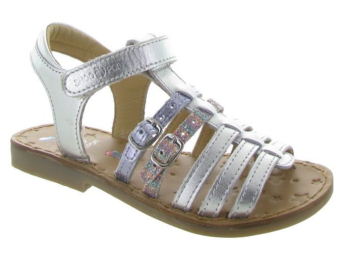 Shoo pom sandales et nu pieds happy spart argent