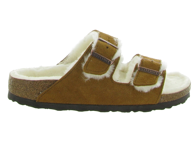 Birkenstock chaussons et pantoufles my arizona shearling yl marron7245701_2