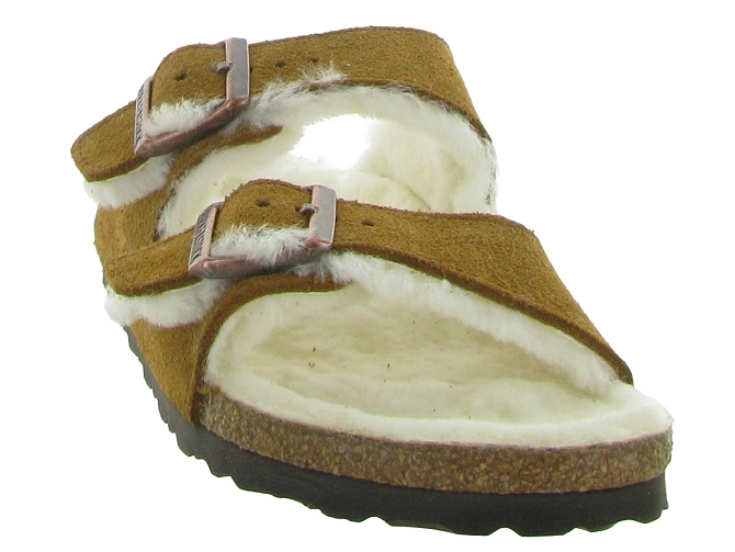 Birkenstock chaussons et pantoufles arizona shearling marron7245701_3