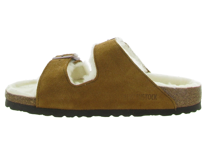 Birkenstock chaussons et pantoufles arizona shearling marron7245701_4