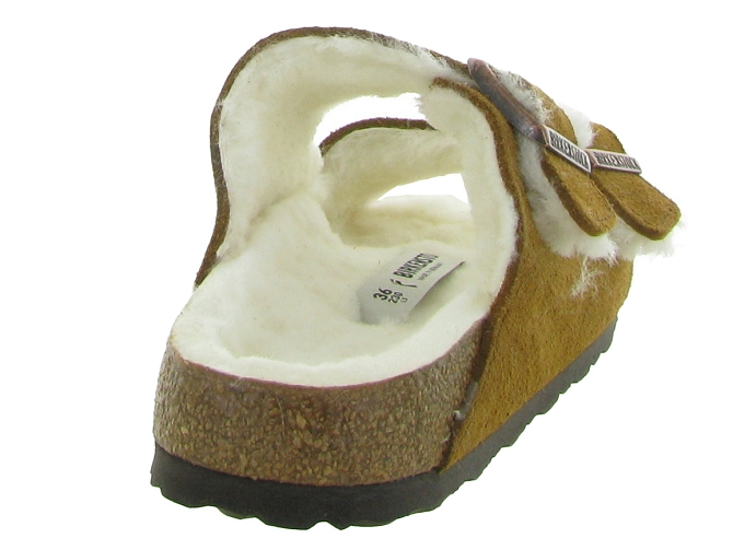 Birkenstock chaussons et pantoufles arizona shearling marron7245701_5