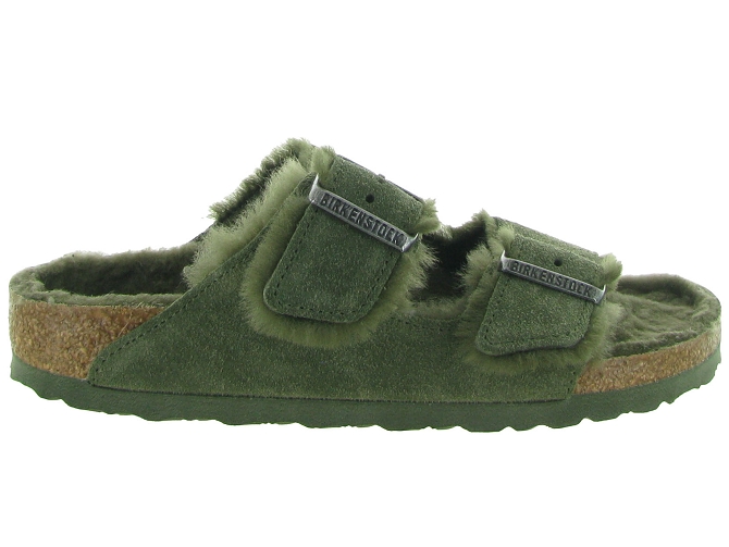 chaussons et pantoufles - Mules Sabots - femme - Nubuck - Kaki - Birkenstock7245706_2