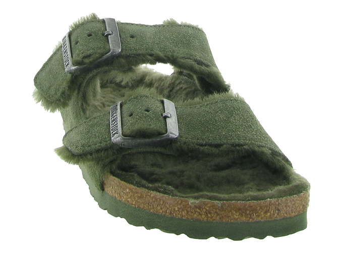 chaussons et pantoufles - Mules Sabots - femme - Nubuck - Kaki - Birkenstock7245706_3