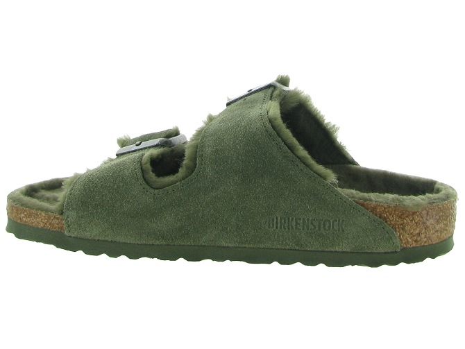 chaussons et pantoufles - Mules Sabots - femme - Nubuck - Kaki - Birkenstock7245706_4