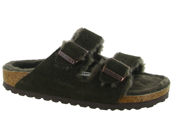 chaussons et pantoufles - Mules Sabots - femme - Nubuck - Marron - Birkenstock