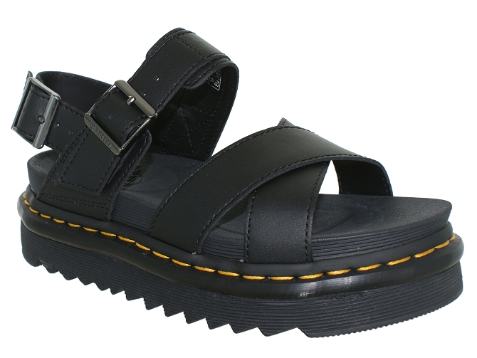 nu pieds - Confort - femme - Cuir - Noir - Doc martens