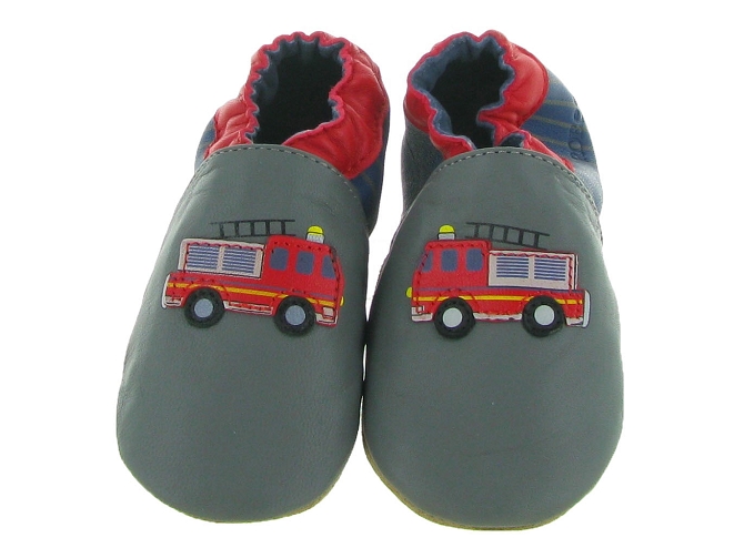 Robeez chaussons et pantoufles emergency fire gris