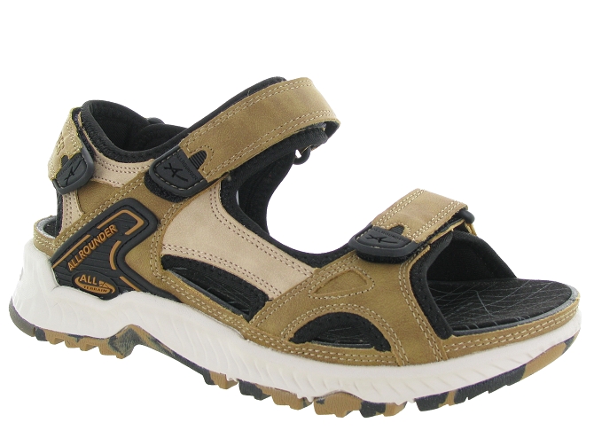sandales et nu pieds - Confort - femme - Cuir - Gris - All rounder