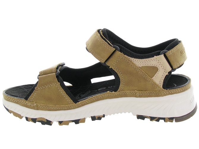 sandales et nu pieds - Confort - femme - Cuir - Gris - All rounder7348701_4