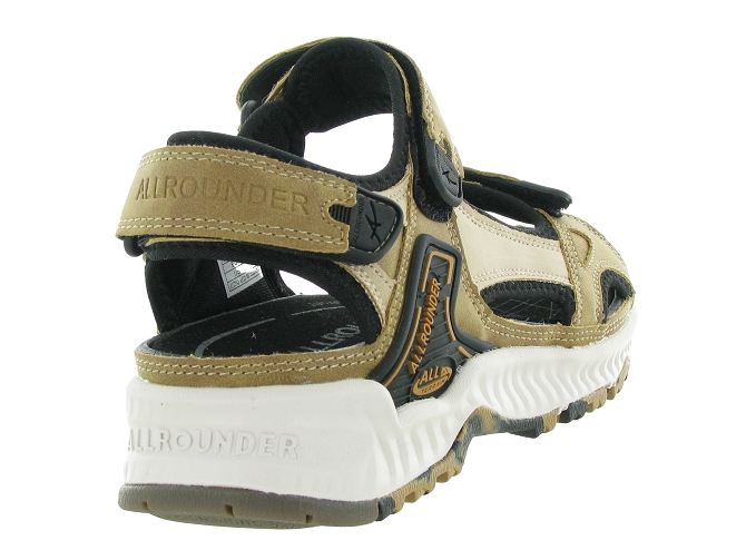 sandales et nu pieds - Confort - femme - Cuir - Gris - All rounder7348701_5