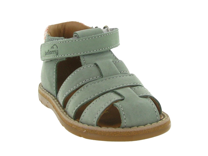 sandales et nu pieds -  - bebe garcon - Cuir - Vert amande - Bellamy7354906_3