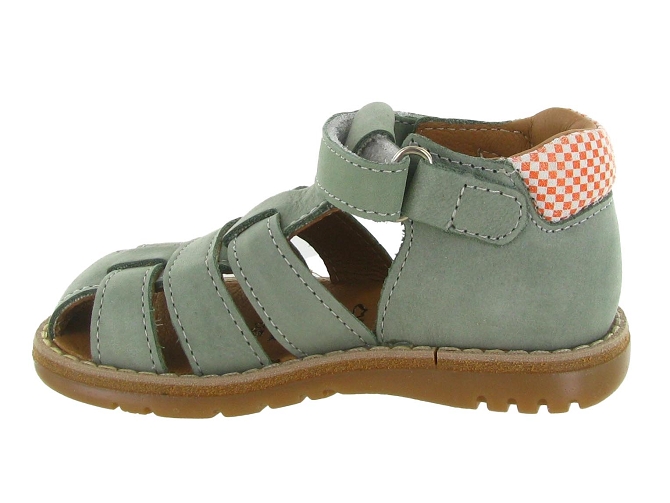 sandales et nu pieds -  - bebe garcon - Cuir - Vert amande - Bellamy7354906_4