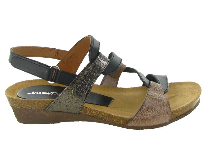 sandales et nu pieds - Casual - femme - Cuir - Noir - Xapatan7360006_2