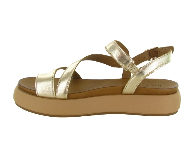 sandales et nu pieds - Confort - femme - Cuir - Or - Inuovo7362303_4
