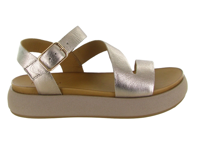 sandales et nu pieds - Confort - femme - Cuir - Rose - Inuovo7362404_2