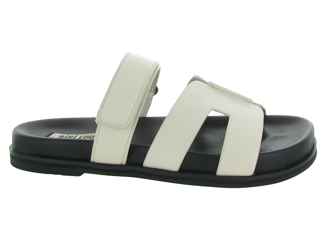 sandales et nu pieds - Mule Sabot - femme - Cuir - Beige - Bibi lou7370401_2