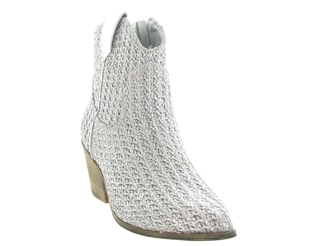 bottines et boots - Santiag - femme - Synthétique - Argent - La strada7373401_3