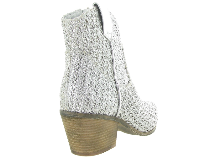 bottines et boots - Santiag - femme - Synthétique - Argent - La strada7373401_5