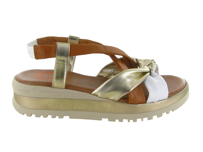 sandales et nu pieds - Confort - femme - Cuir - Or - Lola canales7374802_2