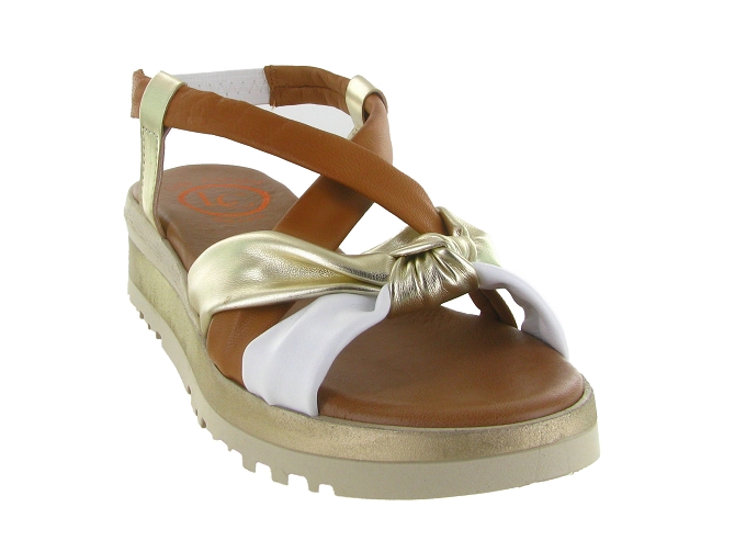 sandales et nu pieds - Confort - femme - Cuir - Or - Lola canales7374802_3
