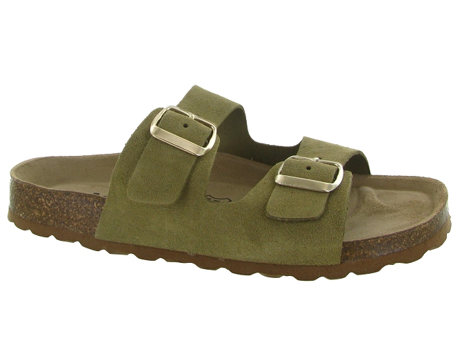 sandales et nu pieds - Mule Sabot - femme - Nubuck - Kaki - Armando