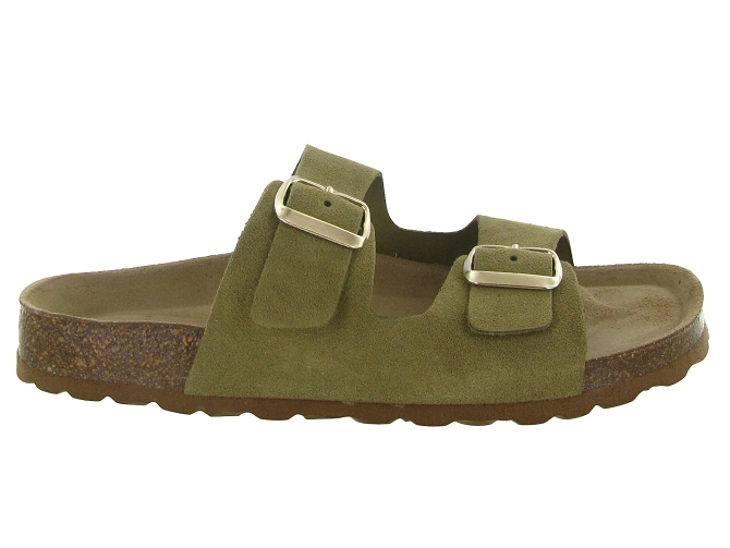 sandales et nu pieds - Mule Sabot - femme - Nubuck - Kaki - Armando7381706_2