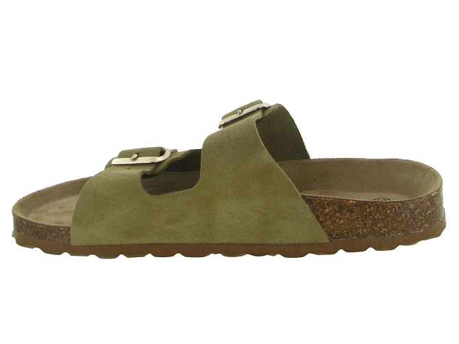 sandales et nu pieds - Mule Sabot - femme - Nubuck - Kaki - Armando7381706_4