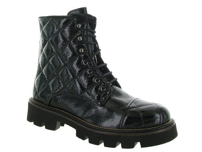 bottines et boots - Motardes - femme - Cuir - Noir - Pons quintana