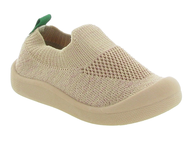 chaussons et pantoufles - Semelle souple - bebe fille - Toile  - Rose - Kickers