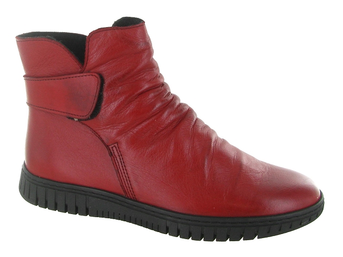 bottines et boots - Classique & Chic - femme - Cuir - Rouge - Karyoka