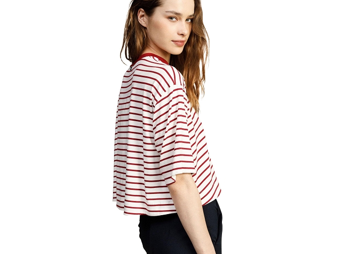 tee shirt - MANCHE COURTE - vetement femme - Coton - Rouge - Dixie7410301_3