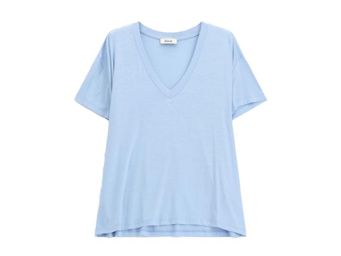 tee shirt - MANCHE COURTE - vetement femme - Coton - Bleu - Dixie