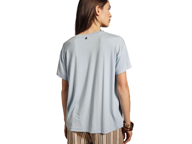tee shirt - MANCHE COURTE - vetement femme - Coton - Bleu - Dixie7410502_4
