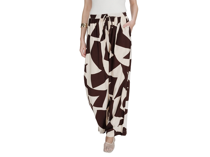 pantalon - DROIT - vetement femme - Synthétique - Chocolat - Grace and mila7412701_3