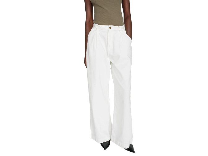 pantalon - JEANS - vetement femme - Coton - Blanc - Grace and mila7412901_3
