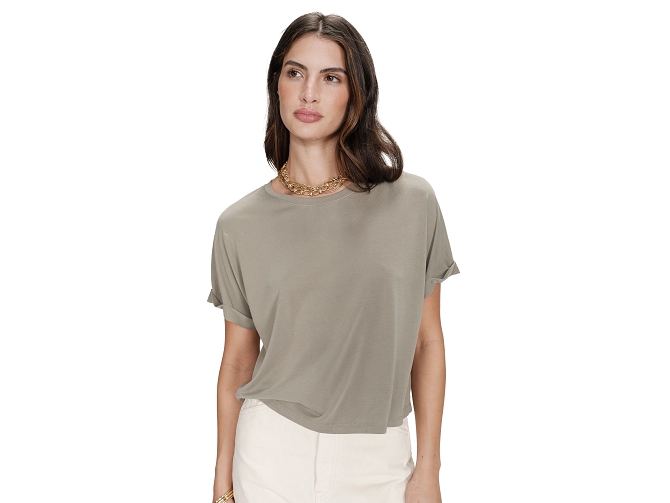 tee shirt - MANCHE LONGUE - vetement femme - Synthétique - Kaki - Grace and mila7413002_2