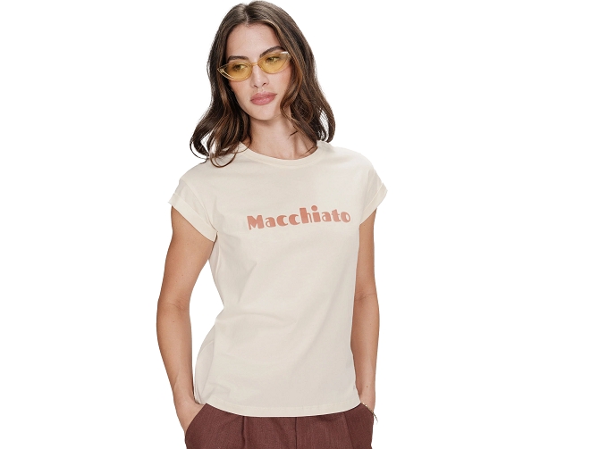 tee shirt - MANCHE COURTE - vetement femme - Coton - Marron - Grace and mila7413102_2