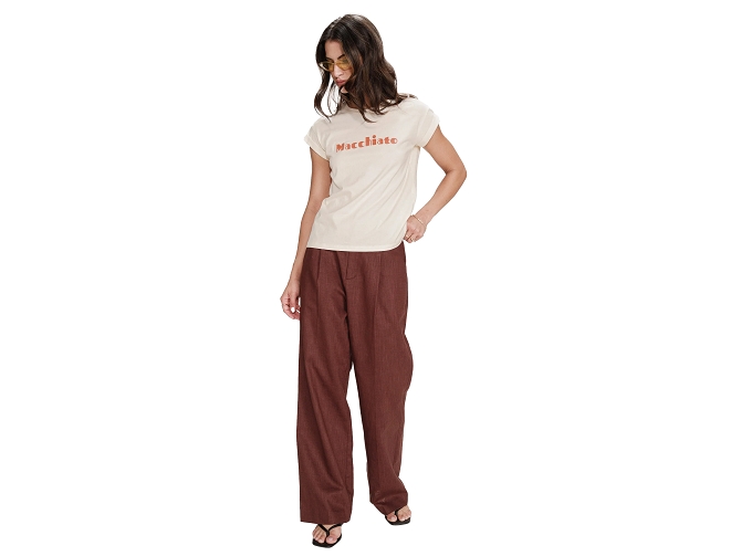 tee shirt - MANCHE COURTE - vetement femme - Coton - Marron - Grace and mila7413102_4