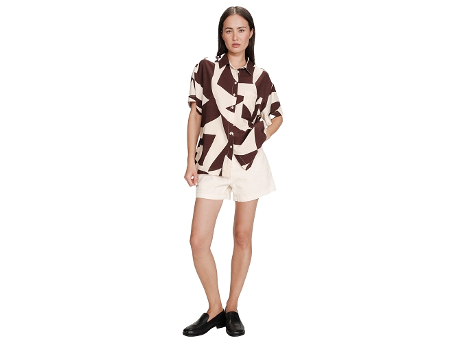 chemise - MANCHE COURTE - vetement femme - Synthétique - Chocolat - Grace and mila7414001_2