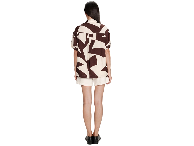 chemise - MANCHE COURTE - vetement femme - Synthétique - Chocolat - Grace and mila7414001_5