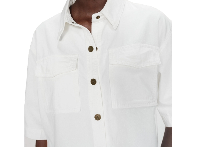 chemise - MANCHE COURTE - vetement femme - Coton - Blanc - Grace and mila7414301_3