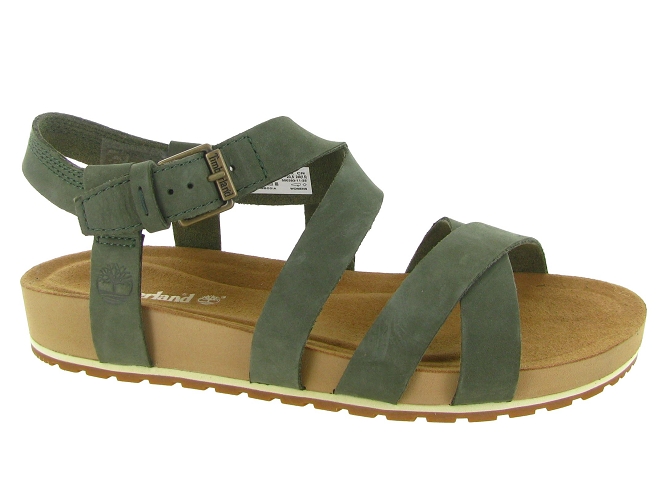 sandales et nu pieds - Confort - femme - Nubuck - Vert - Timberland