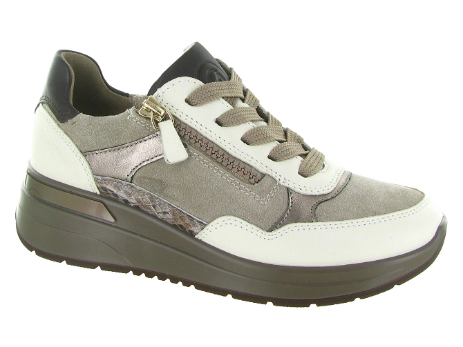 baskets et sneakers - Confort - femme - Cuir - Crème - Ara