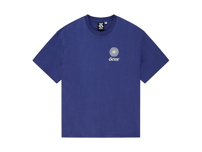 tee shirt - MANCHE COURTE - vetement homme - Cuir - Bleu Marine - Deus