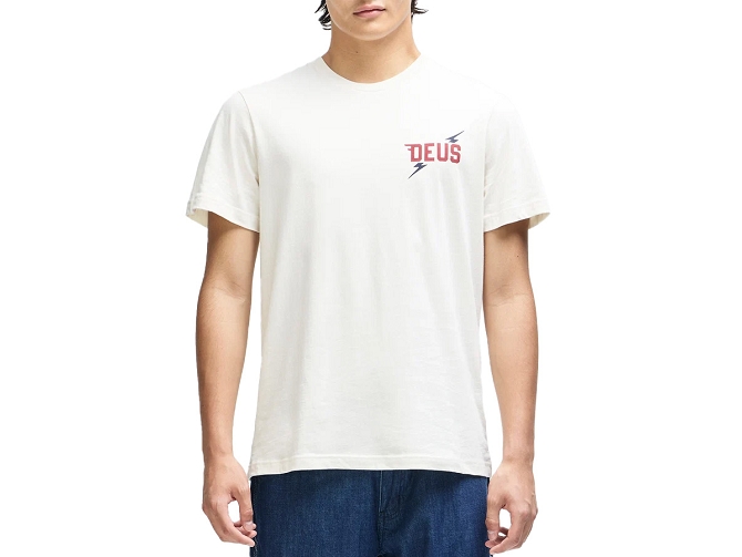tee shirt - MANCHE COURTE - vetement homme - Cuir - Blanc - Deus