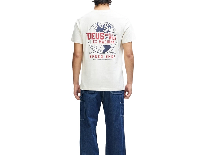 tee shirt - MANCHE COURTE - vetement homme - Cuir - Blanc - Deus7433101_4