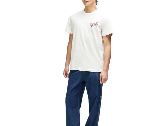 tee shirt - MANCHE COURTE - vetement homme - Cuir - Blanc - Deus7433101_5