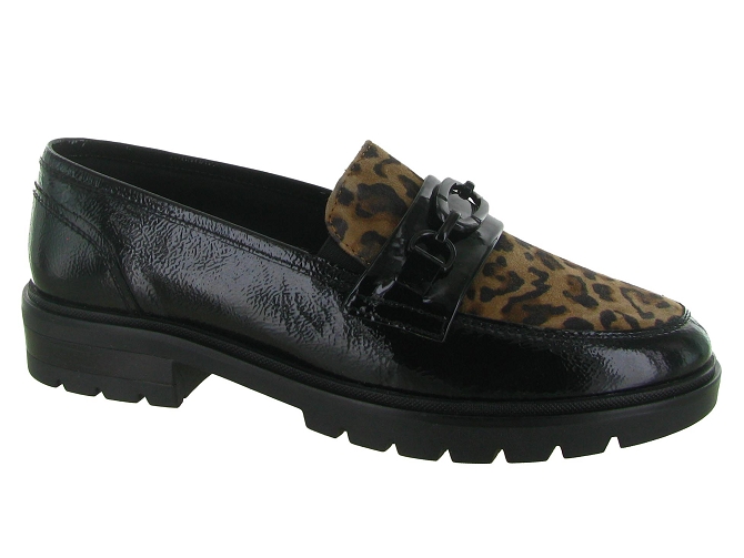 mocassins - Elégant - femme - Cuir - Léopard - Ara