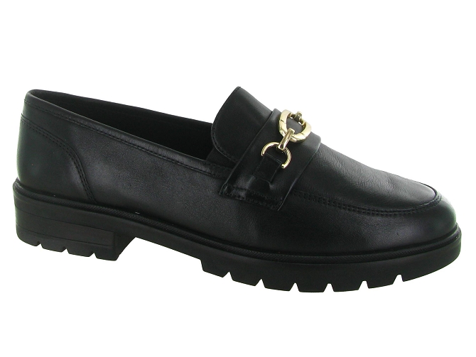 mocassins - Elégant - femme - Cuir - Noir - Ara